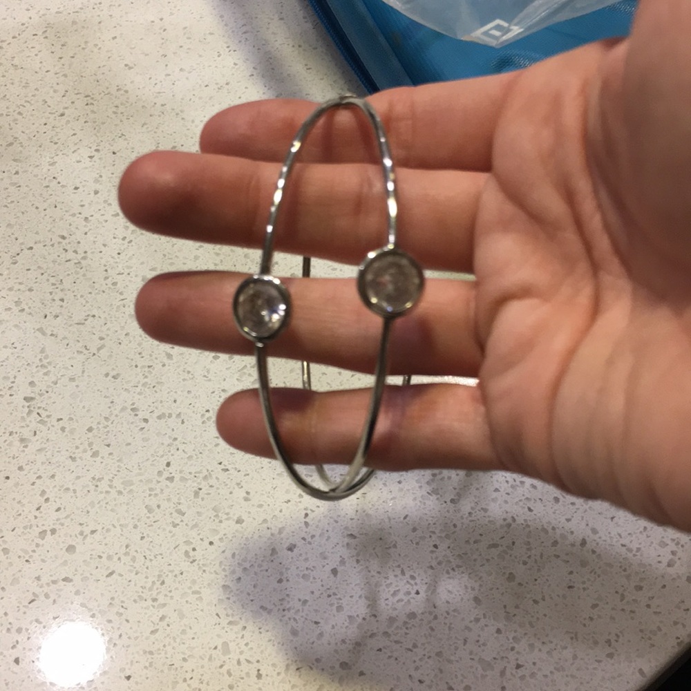 BEBE hoop earrings with crystal